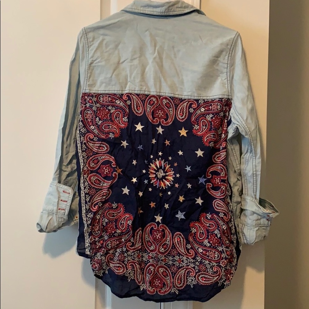 Free People Chambray/Denim Shirt